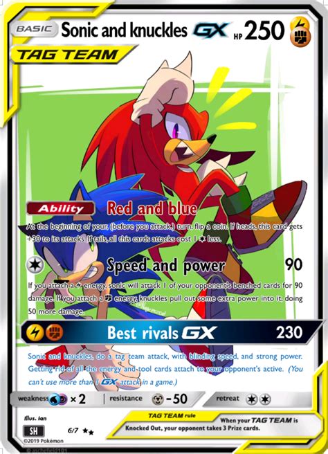 Sonic And Knuckles Tagteam Gx Card By Skymemes On Deviantart