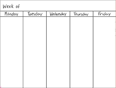 7 Day Week Planner Printable - Template Calendar Design