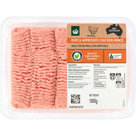 Woolworths Rspca Approved Chicken Mince 1kg Woolworths