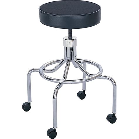 Safco® Screw Lift Height Adjustable High Base Faux Leather Lab Stools