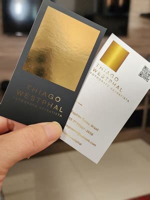 Cartao De Visita 100 Unids Hot Stamping Dourado Fundo Preto Compre