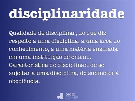 O Que E Disciplinaridade