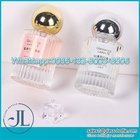 Luxury Vertical Stripe 30ml 50ml 100ml Glass Perfume Bottle