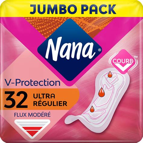 Nana V Protection Serviettes Hygiéniques Sans Ailettes Ultra R