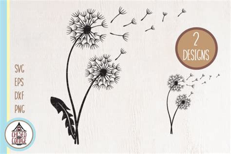 Dandelion Svg Png Flower Svg Graphic By Chesed Cottage Crafts