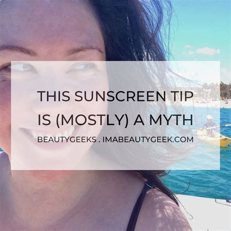 Does Sunscreen Have To Be Absorbed To Work Beautygeeks