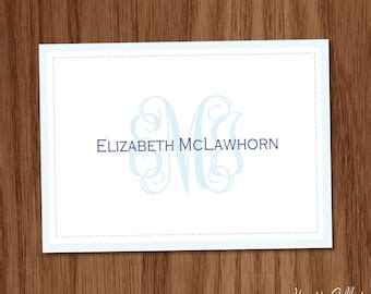 Monogrammed Thank You Cards - Etsy