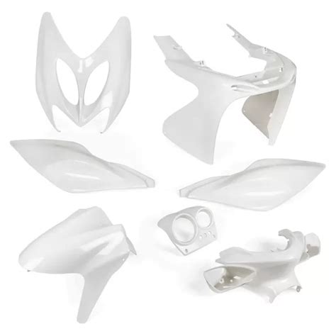 SET 7 CARÉNAGE Plastique Tunr Blanc MBK 50 Nitro 2003 2004 EUR 218 95