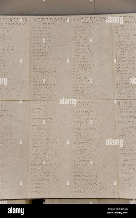 Helles Memorial And A Panel Showing Northumberland Fusiliers Dead