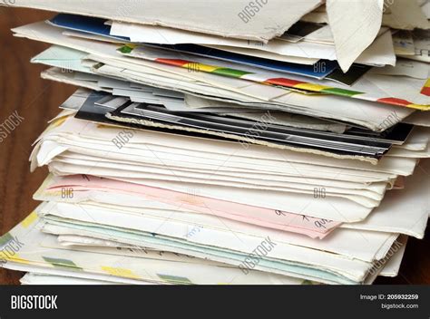 Pile Old Letters Stack Image And Photo Free Trial Bigstock