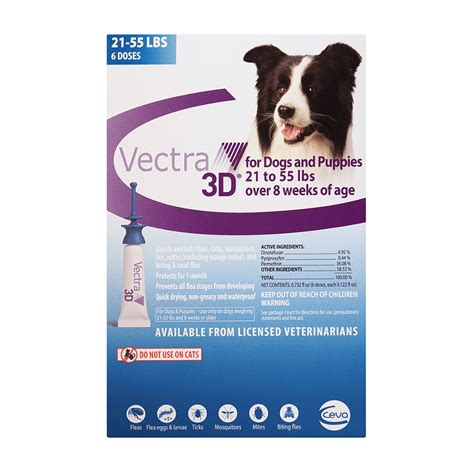 vectra  flea tick spot treatment  dogs    lbs  dose