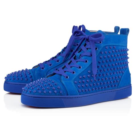 Christian louboutin Men's Louis Flat Sneakers in Blue for Men | Lyst