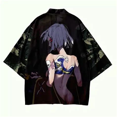 Samurai Naked Girl With Wave Tattoo Kimono Samurai Code