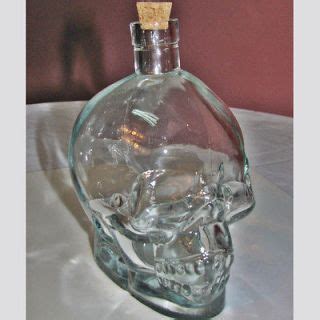 1PC Crystal Head Skull Vodka Empty Skull Bottle Handpainted 750ml