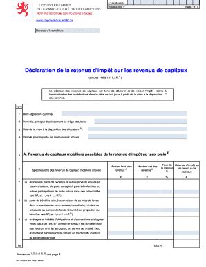 Fillable Online Impotsdirects Public D Claration De La Retenue D Imp T