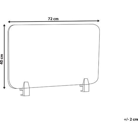 Schreibtisch Trennwand Dunkelgrau Stoff Pet Kunststoff X Cm Zum
