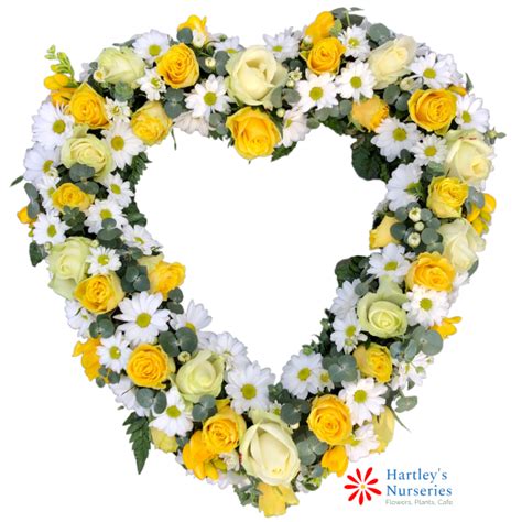 Yellow White Open Heart Buy Online Or Call 0151 526 1577