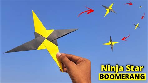 Ninja Star Boomerang How To Make Paper Boomerang Easy Returnable