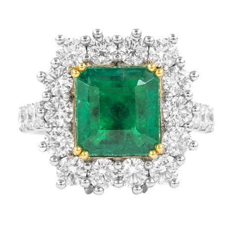 White Gold Gold Ct Emerald And Diamond Convertible Ring Available