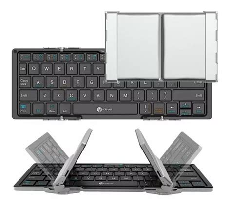 Teclado Bluetooth Compacto Dobr Vel Tri Folding Iclever Bk