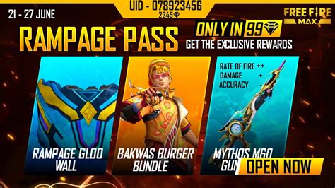 Rampage Pass Event Rampage Pass Kab Aayega Freefire Ff Max New