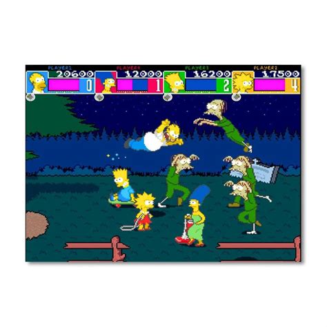 CUADRO 3D SIMPLE - LOS SIMPSONS GAME ZOMBIE