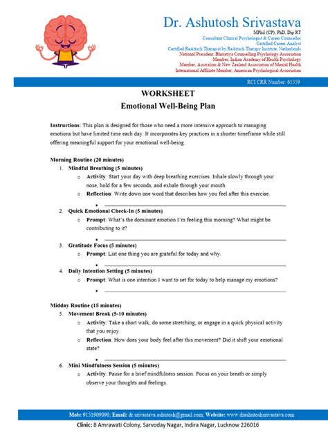 Emotional Wellness Worksheets-1 | PDF