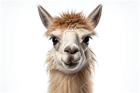 Premium Photo Close Up Of Llama Looking At Camera On A Clear Png Or