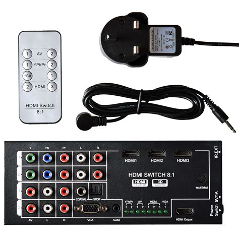 HDMI AUDIO EXTRACTOR WITH 8 INPUTS TO 1 HDMI OUTPUT WITH OPTICAL ...