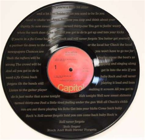 Bob Seger Rock N Roll Never Forgets Black Vinyl 12in Lp Laser Etched Record Wall Art Gold