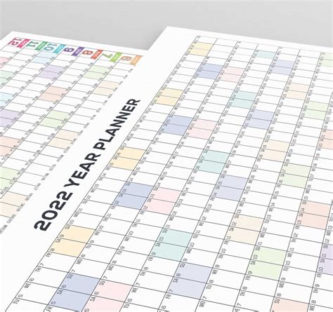 Academic Wall Planner 2022 Printable Academic Year Planner Etsy