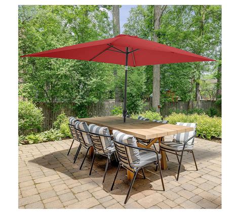 Pure Garden 10 Ft Rectangular Patio Umbrella Ea Sy Crank Shade One Color Editorialist