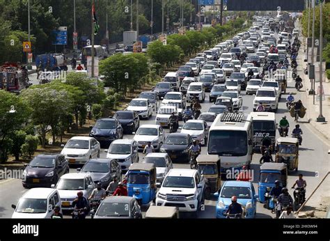 Huge Numbers Of Vehicles Are Stuck In Traffic Jam Due To Vip Movement