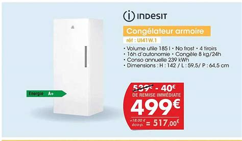 Promo Cong Lateur Armoire Indesit Chez Pro Cie Icatalogue Fr