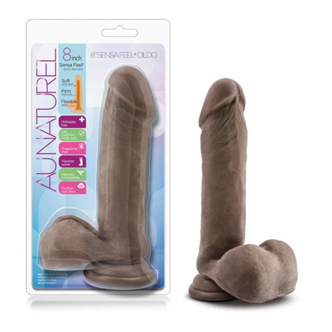 Au Naturel 8 Sensa Feel Dildo Chocolate Sex Toys