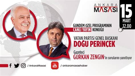 Vatan Partisi Genel Başkanı Doğu Perinçek Ankara Masasına konuk oluyor