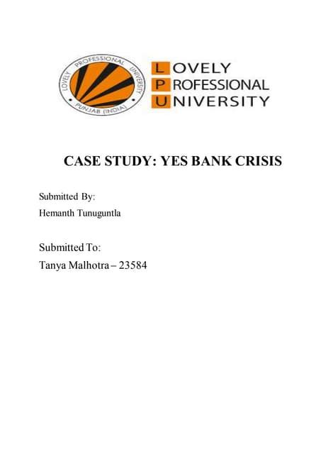 Yes Bank Crisis Pdf Free Download