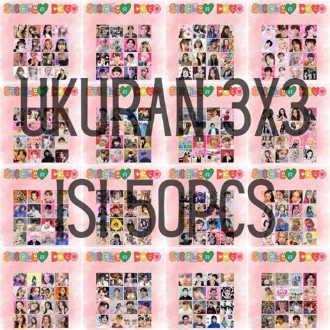 Contents 50pcs 3x3 Sticker Freebies KPOP Nct Dream Riize BTS