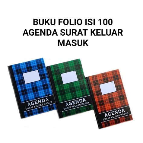 Jual Buku Folio Agenda Surat Keluar Masuk Hard Cover Isi Lembar