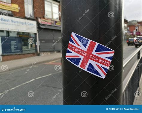 Stop Brexit Sticker In Manchester Editorial Image Image Of Lamppost Britain 104186910