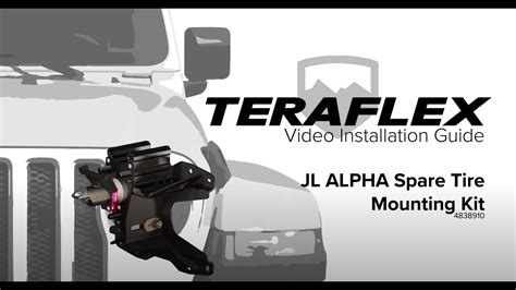 Teraflex Install Jl Alpha Hd Adjustable Spare Tire Mounting Kit Youtube