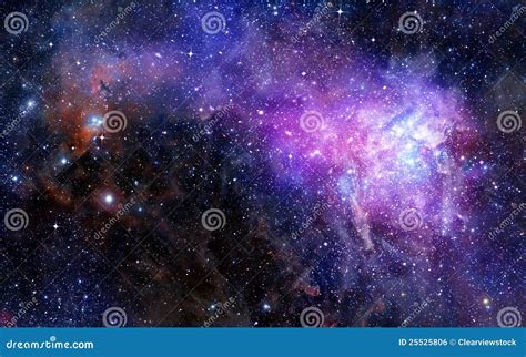 Nube Del Gas Della Nebulosa Nello Spazio Cosmico Profondo Illustrazione