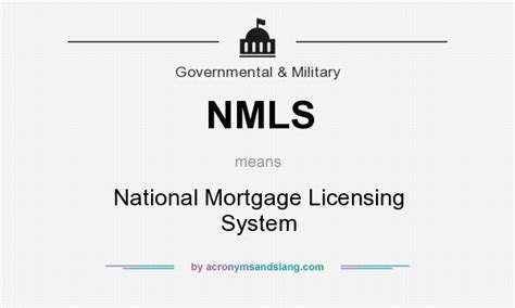 nmls national mortgage licensing system  government military