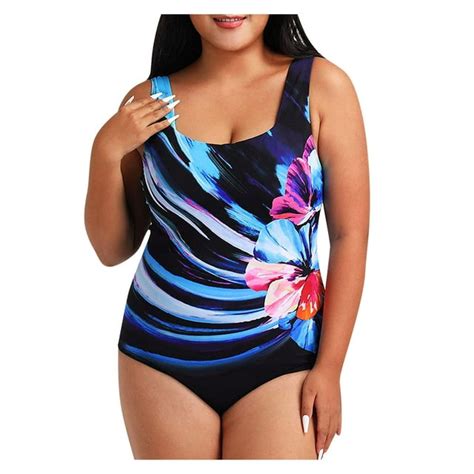 Womens Plus Size One Piece Swimsuits Bathing Suit With Tummy Control