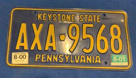 Authentic Antique and Classic Pennsylvania US License Plates