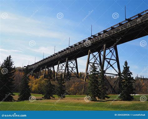 high level bridge  edmpnton alberta stock photo image  river