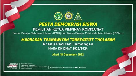 PESTA DEMOKRASI SISWA 2022 PEMILIHAN KETUA PK IPNU IPPNU MTS TABAH