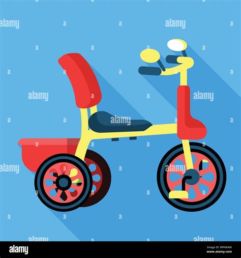 Pedal Tricycle Icon Flat Illustration Of Pedal Tricycle Vector Icon