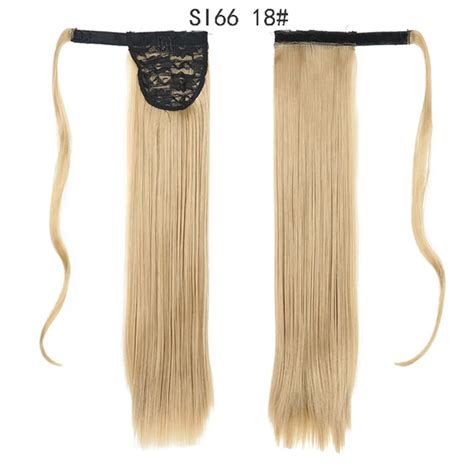 Synthetic hair ponytail extensions