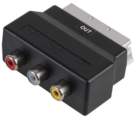 Ar71327 Pro Signal Scart Audio Video Adaptor Scart Plug Rca